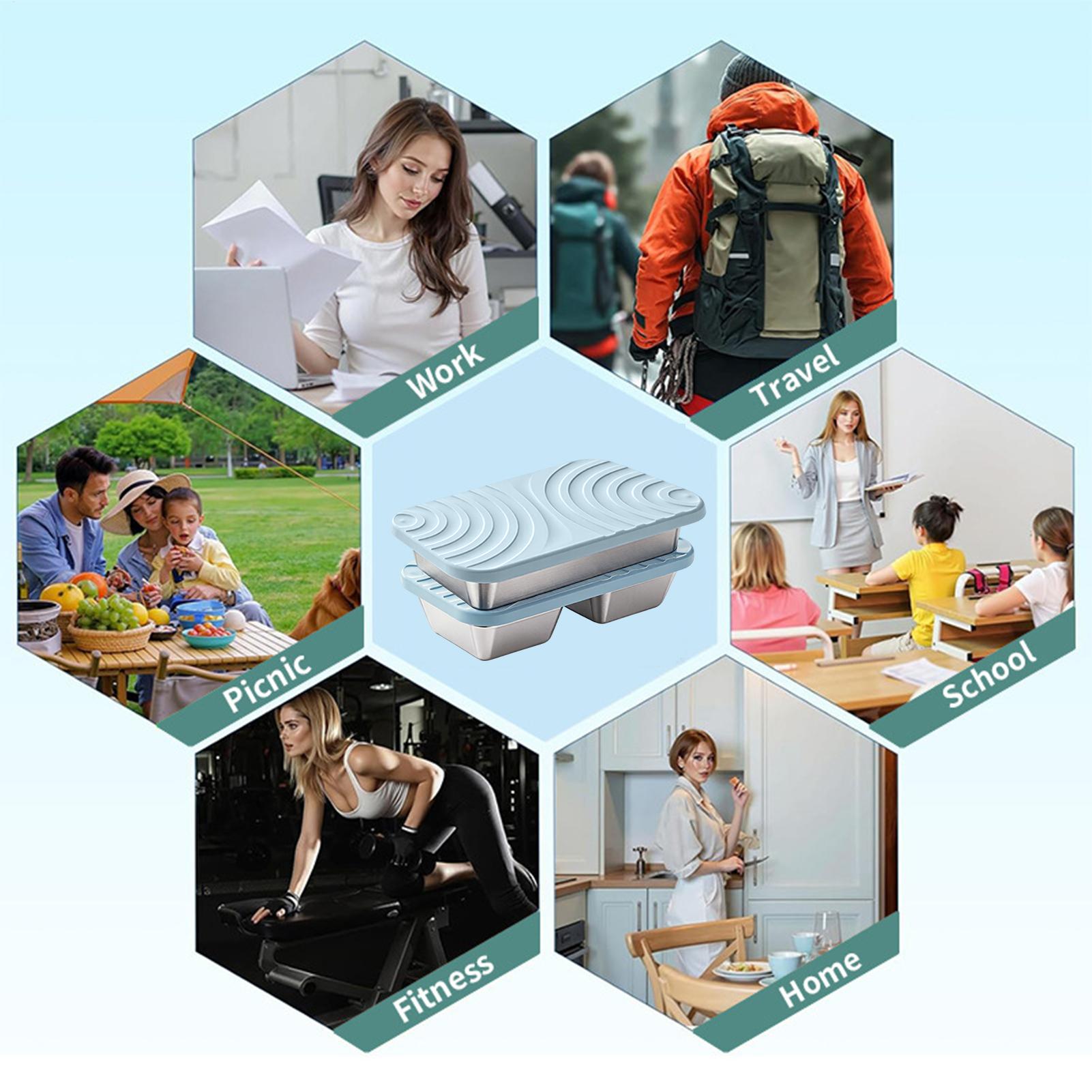 Food Prep Snacks - RVS Snackboxen, RVS Voedselbewaarbakjes, Snackbox voor
