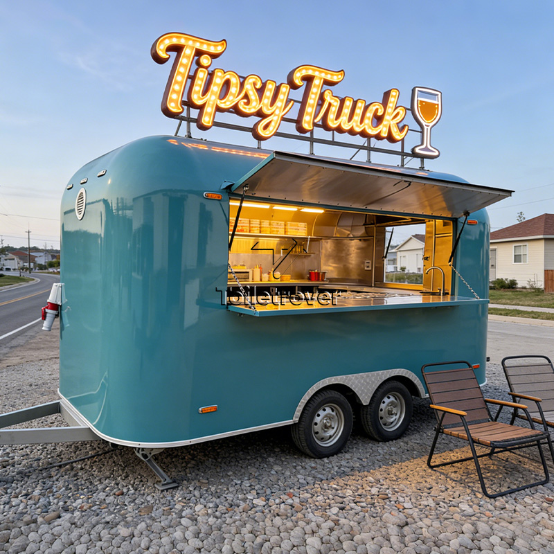 Quality Food Snacks - Op maat gemaakte foodtruck van glasvezel,