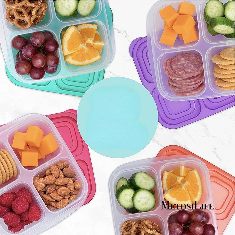 Food Prep Snacks - Plastic Bento Snack Box Herbruikbare 4-compartimenten