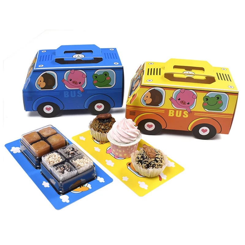 Food Snacks For Kids Party - 6 STKS Geschenkdoos Verpakking Handvat Taart