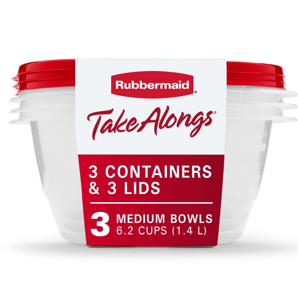 Food Prep Snacks - Grote ronde voedselbewaarcontainers met deksels, set