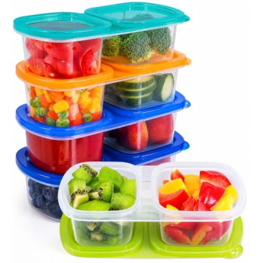 Food Prep Snacks - 5-pack herbruikbare snackcontainers met deksels -