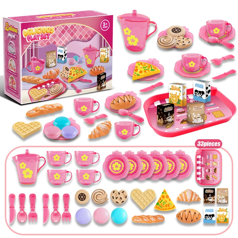 Food Snacks For Kids Party - Speelgoed Theeservies Voor Kleine Meisjes Theekransje