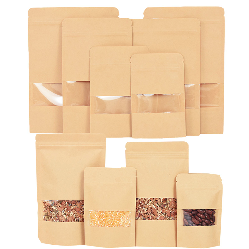 Food Snacks Wholesale - 20/50 Stuks Kraftpapier Zip Lock Zakken