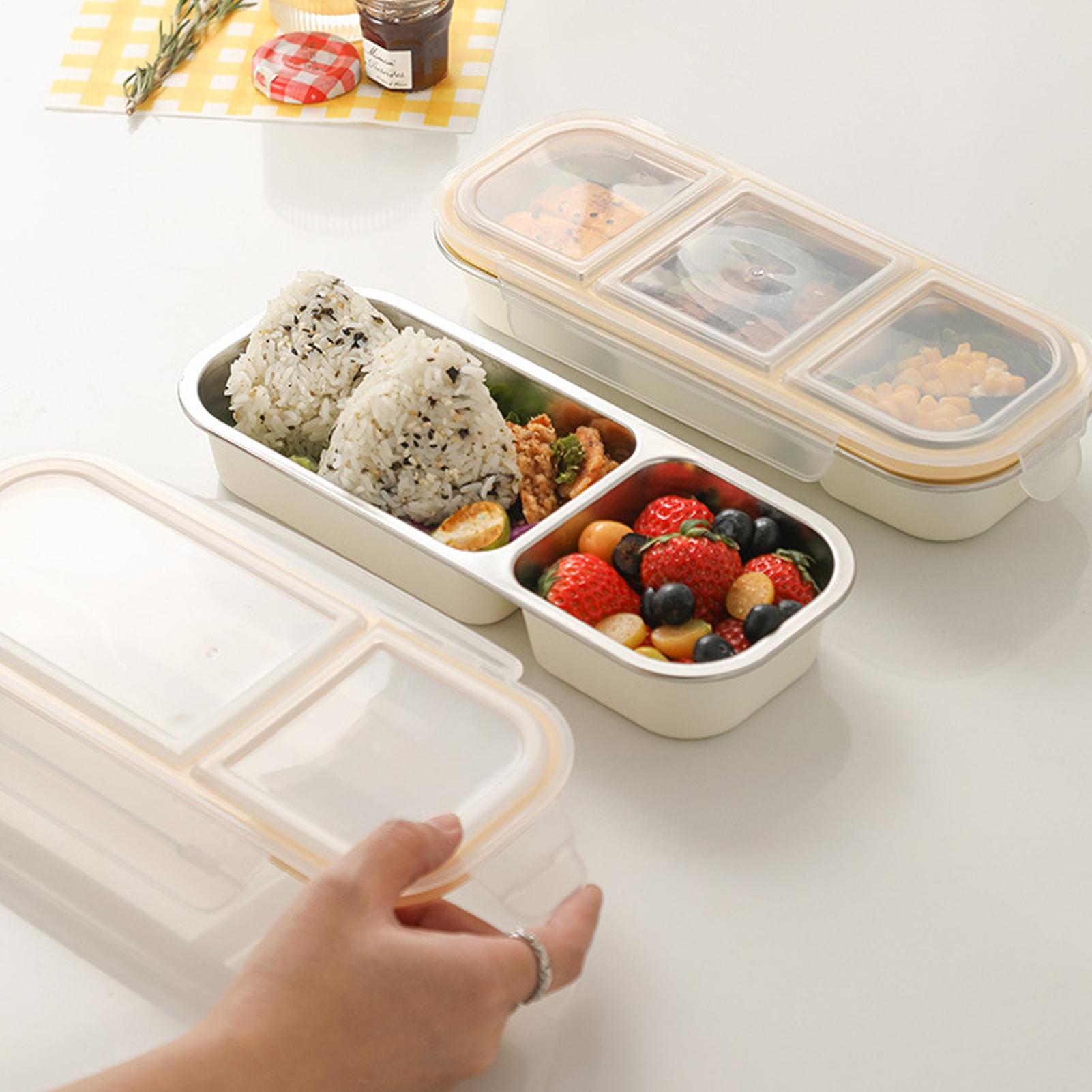 Food Prep Snacks - Roestvrijstalen snackdoos Morsbestendige snackcontainer Lekvrije voedselopbergdoos