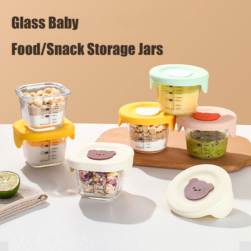 Food Snacks For Toddlers - 180ml Glazen Babyvoeding Opslag Potten Met