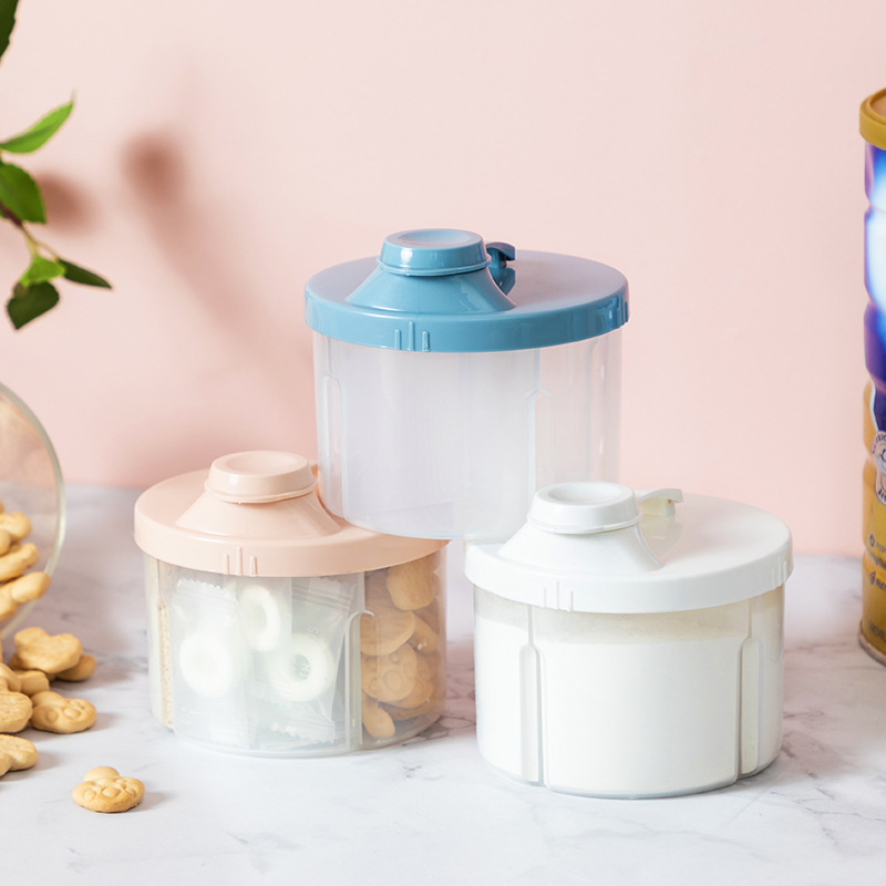 Food Snacks For 1 Year Old - 1 st draagbare vierlaagse melkpoederdoos, melkpoedercontainer,