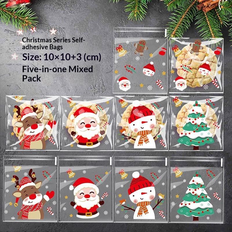 100 stuks zelfklevende kerstza - Xmas Food Snacks recensie en prijs