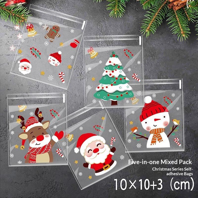 100 stuks zelfklevende kerstza - Xmas Food Snacks recensie en prijs