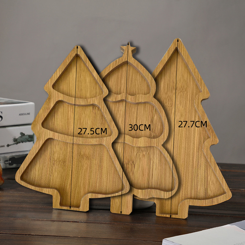 Kerstbord Houten dienblad Kers - Xmas Food Snacks recensie en prijs