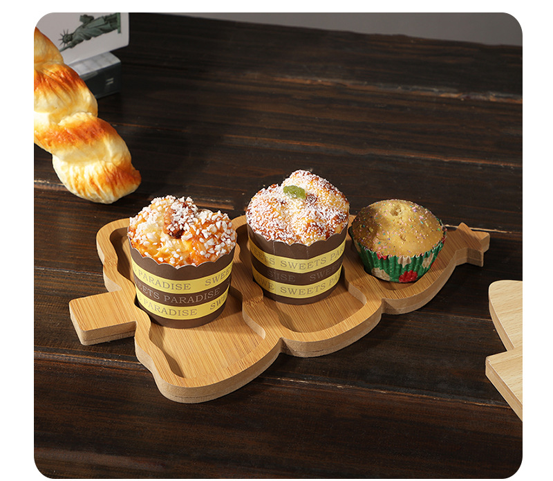 Kerstbord Houten dienblad Kers - Xmas Food Snacks recensie en prijs