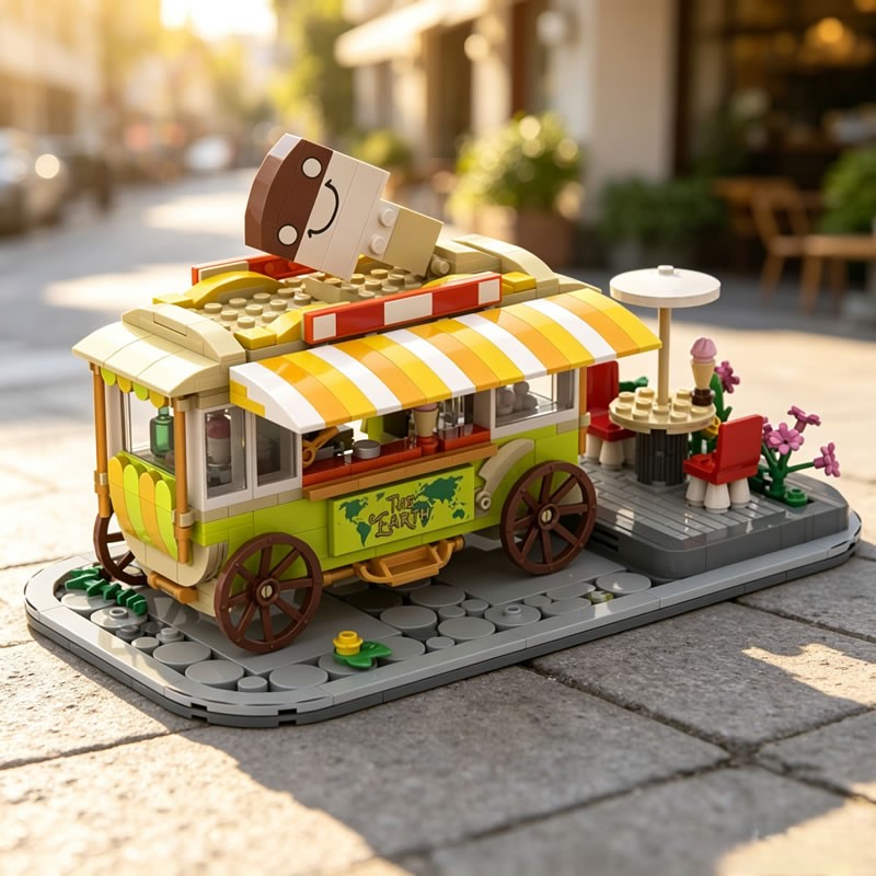 Retro Dessert Food Cart Modula - Xmas Food Snacks recensie en prijs