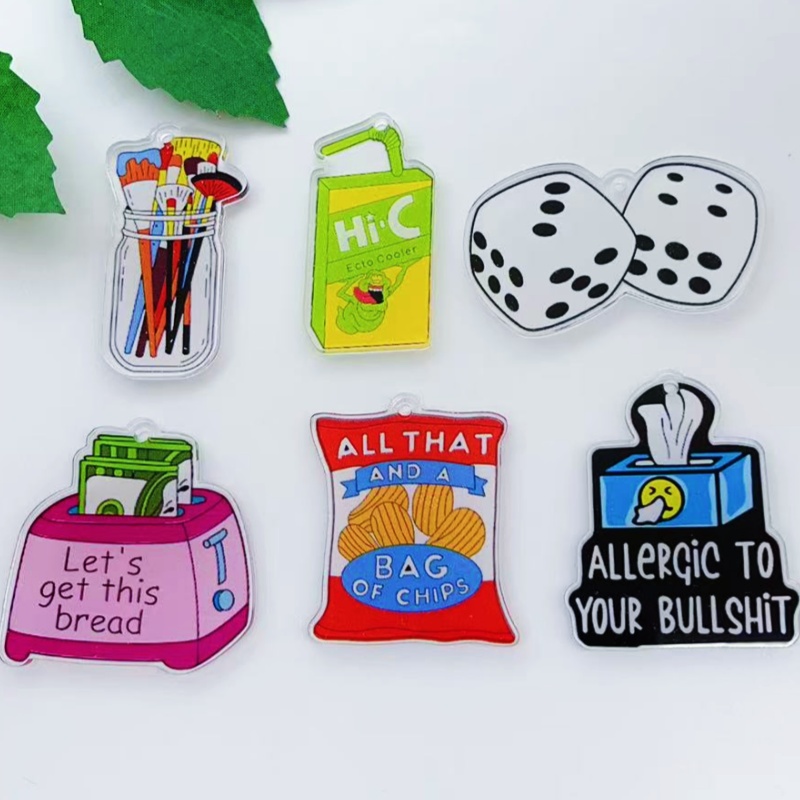 10 stuks acryl cartoon gekleur - Food Snacks To Make recensie en prijs