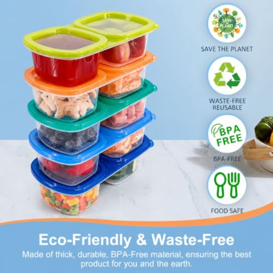 5-pack herbruikbare snackconta - Food Prep Snacks recensie en prijs