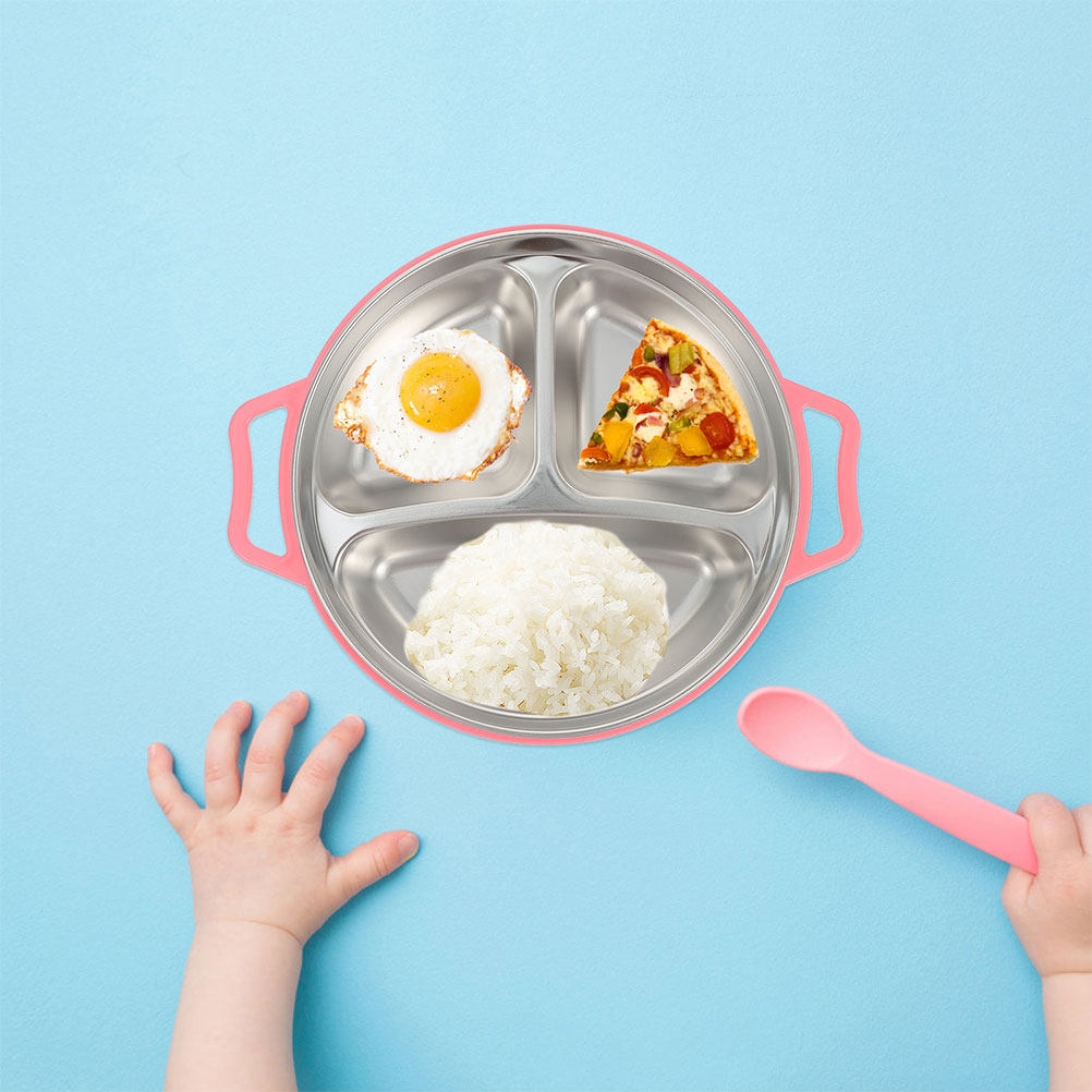 RVS kinderbord met compartimen - Food Snacks For Kids recensie en prijs