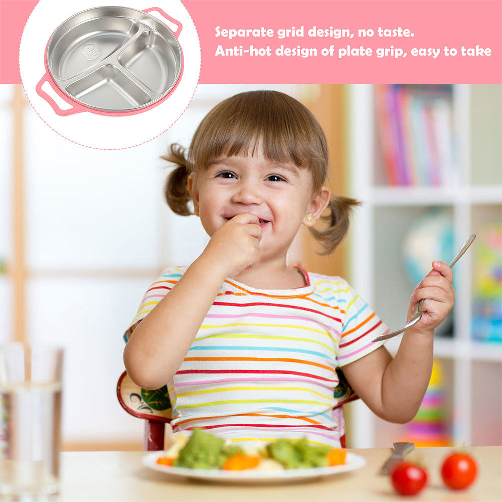 RVS kinderbord met compartimen - Food Snacks For Kids recensie en prijs